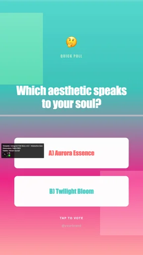 Instagram Poll Story v4.0 - Interactive Quiz canvas template preview