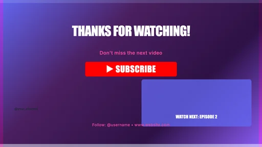Video End Screen v4.0 Luxury canvas template preview