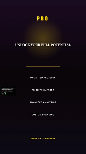 Launch: Feature Pro canvas template preview