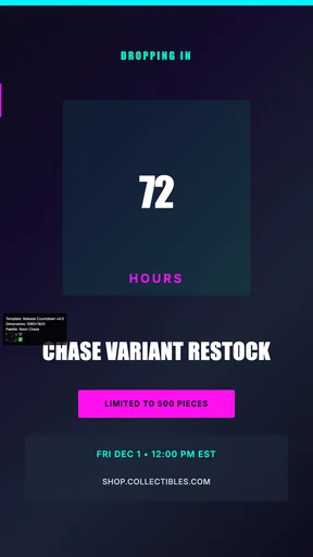 Release Countdown canvas template preview